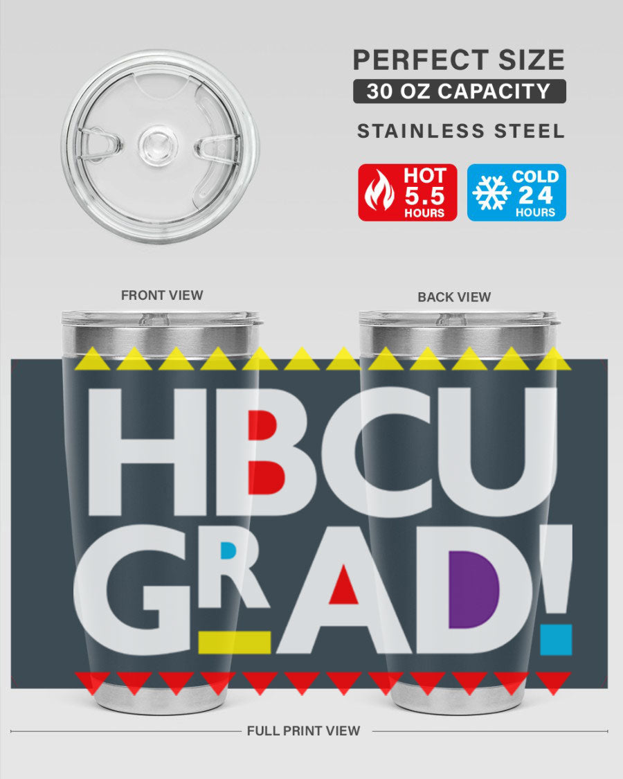 HBCU Grad Cotton Tank featuring bold black words and phrases, showcasing pride in HBCU education.