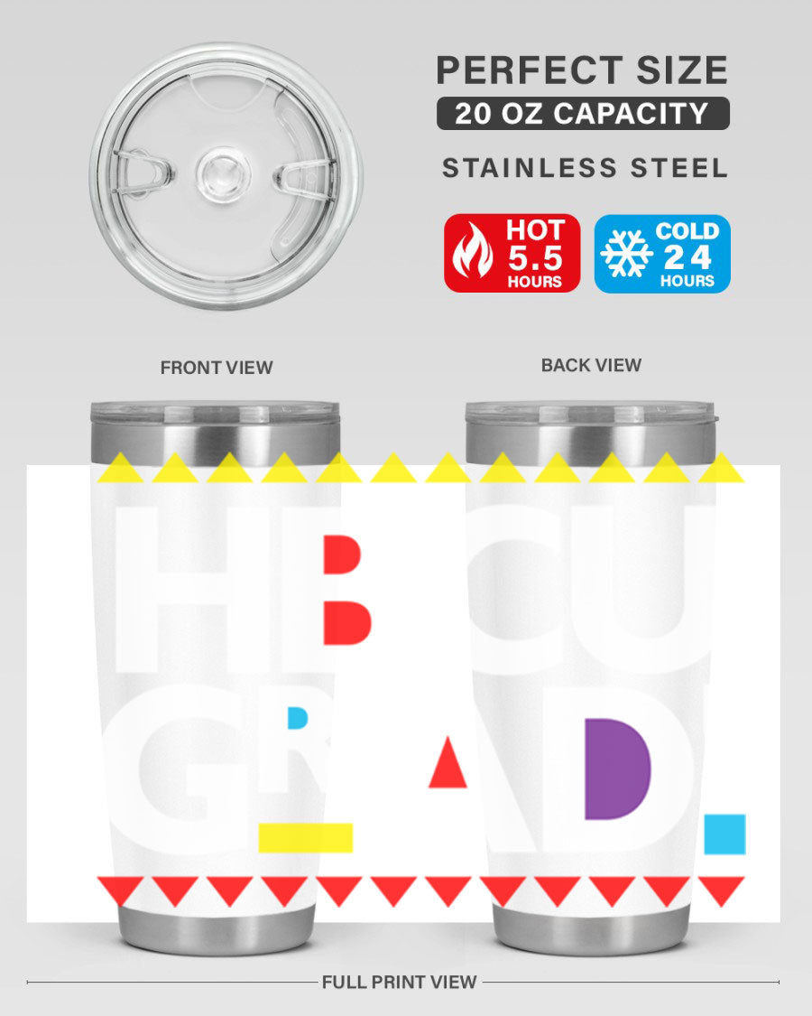 HBCU Grad Cotton Tank featuring bold black words and phrases, showcasing pride in HBCU education.