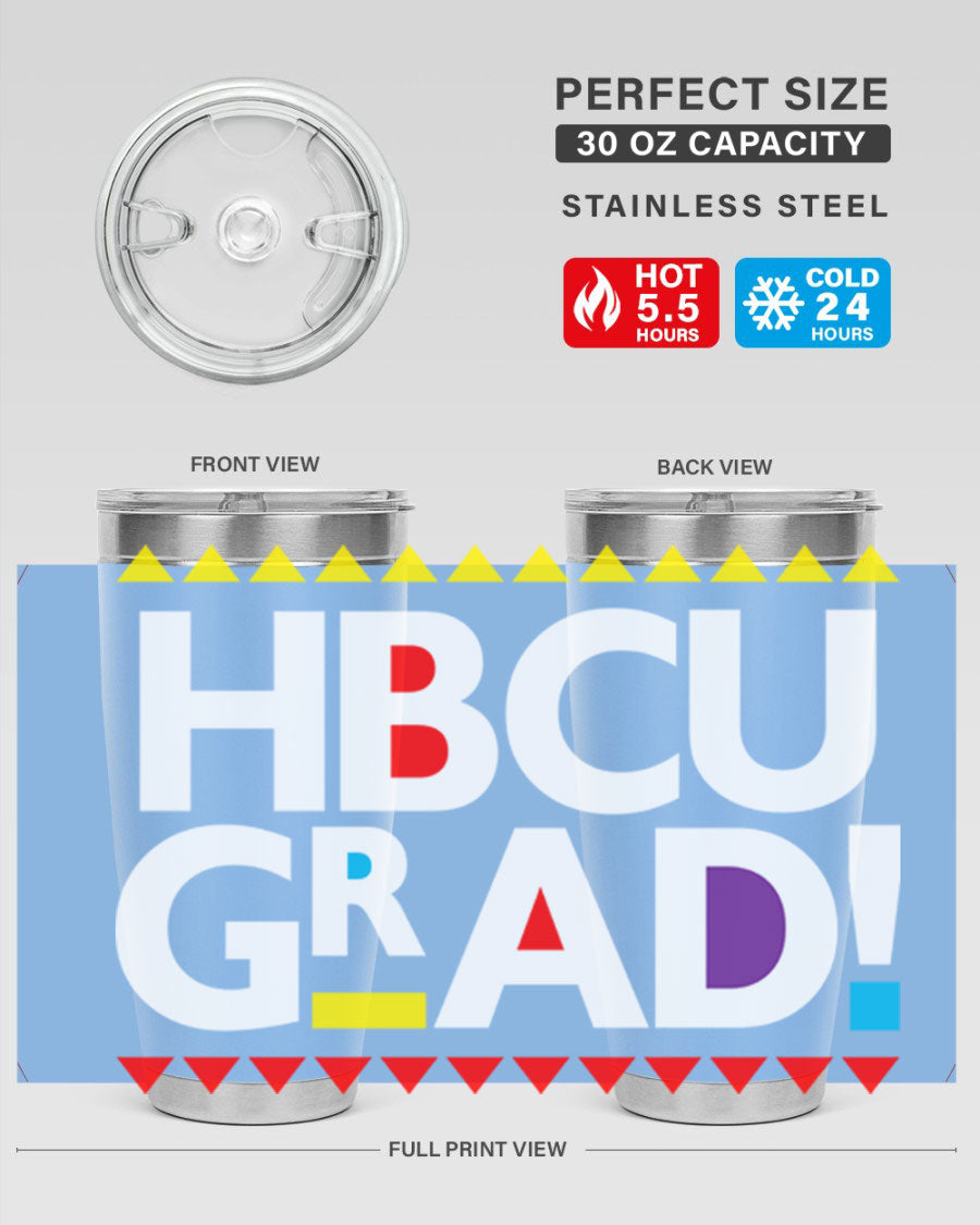 HBCU Grad Cotton Tank featuring bold black words and phrases, showcasing pride in HBCU education.