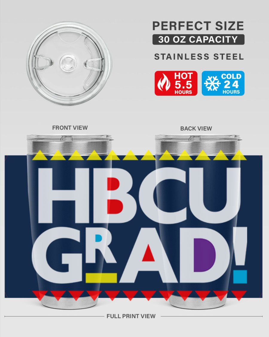 HBCU Grad Cotton Tank featuring bold black words and phrases, showcasing pride in HBCU education.