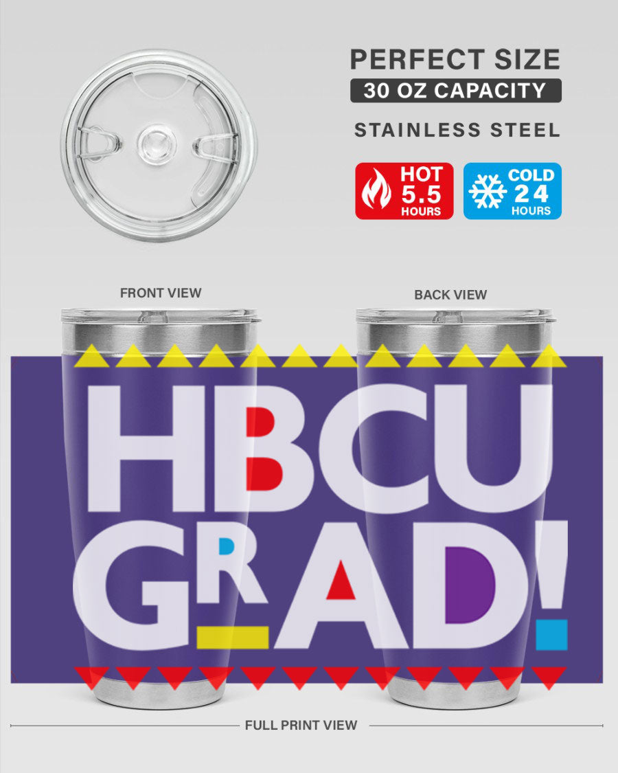 HBCU Grad Cotton Tank featuring bold black words and phrases, showcasing pride in HBCU education.