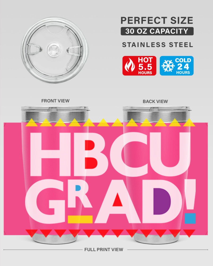 HBCU Grad Cotton Tank featuring bold black words and phrases, showcasing pride in HBCU education.