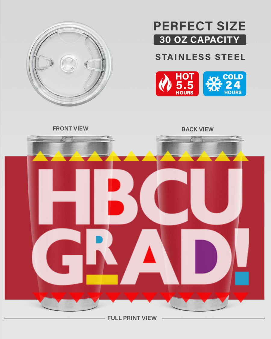 HBCU Grad Cotton Tank featuring bold black words and phrases, showcasing pride in HBCU education.