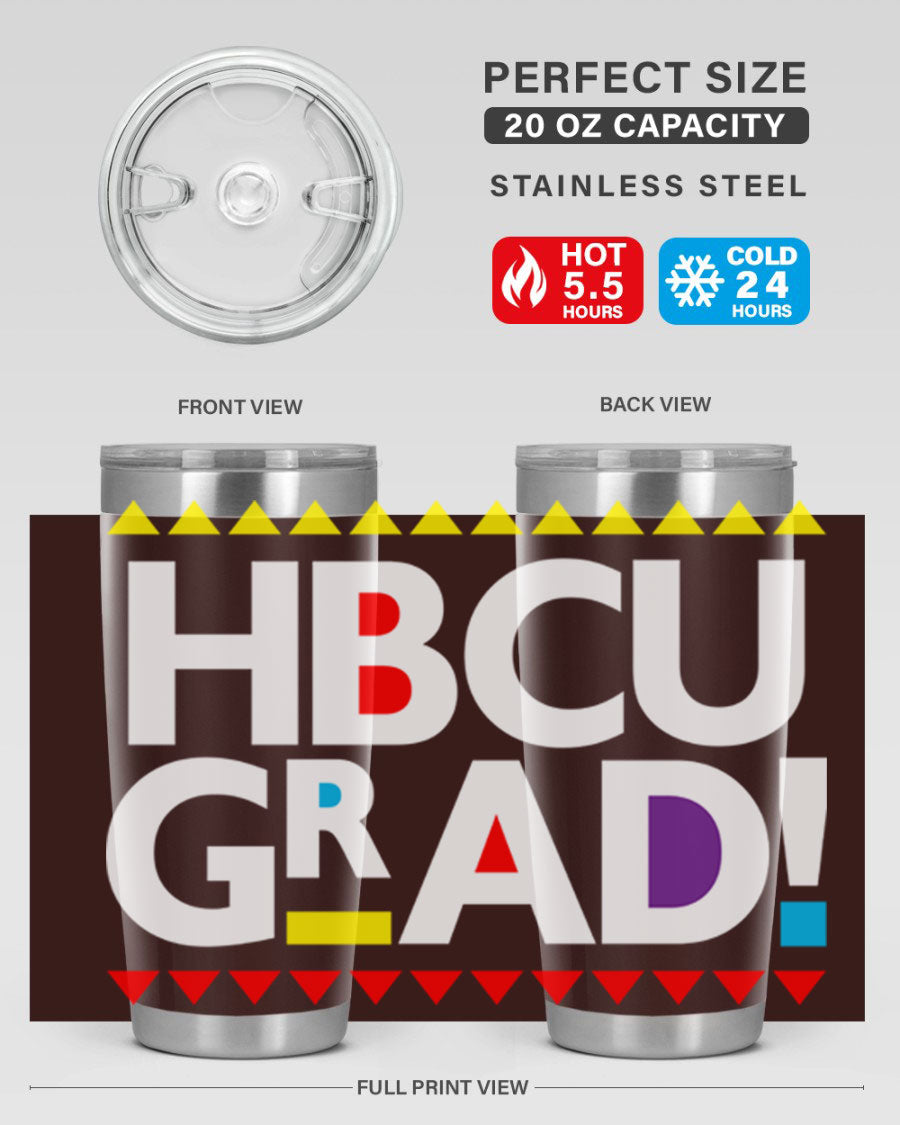 HBCU Grad Cotton Tank featuring bold black words and phrases, showcasing pride in HBCU education.