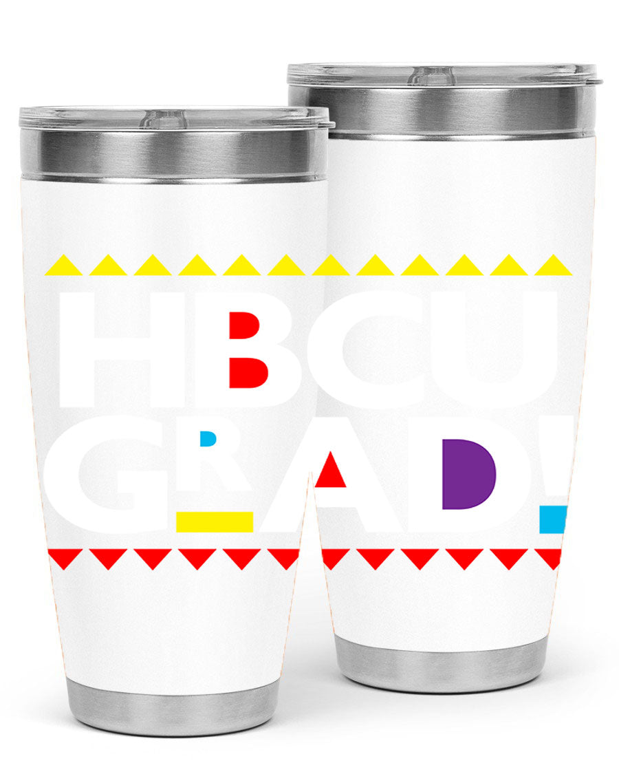 HBCU Grad Cotton Tank featuring bold black words and phrases, showcasing pride in HBCU education.