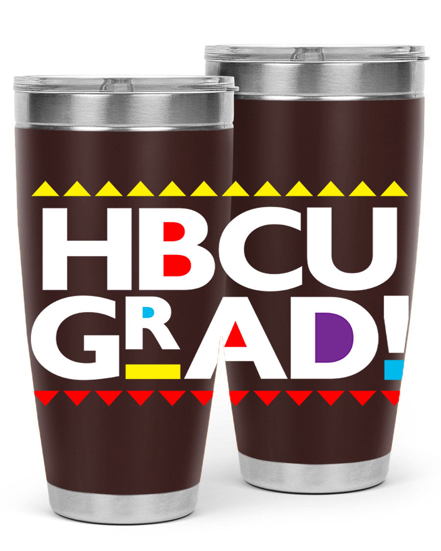 HBCU Grad Cotton Tank featuring bold black words and phrases, showcasing pride in HBCU education.