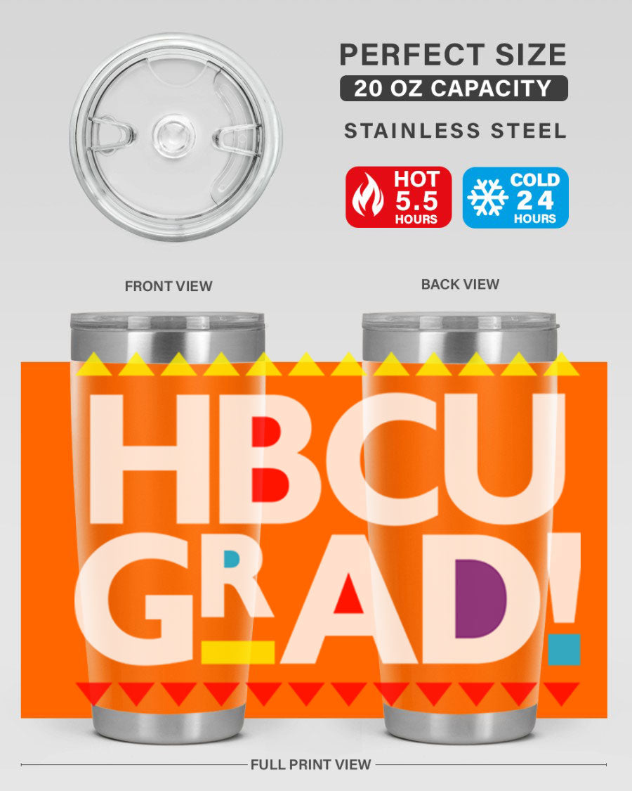 HBCU Grad Cotton Tank featuring bold black words and phrases, showcasing pride in HBCU education.