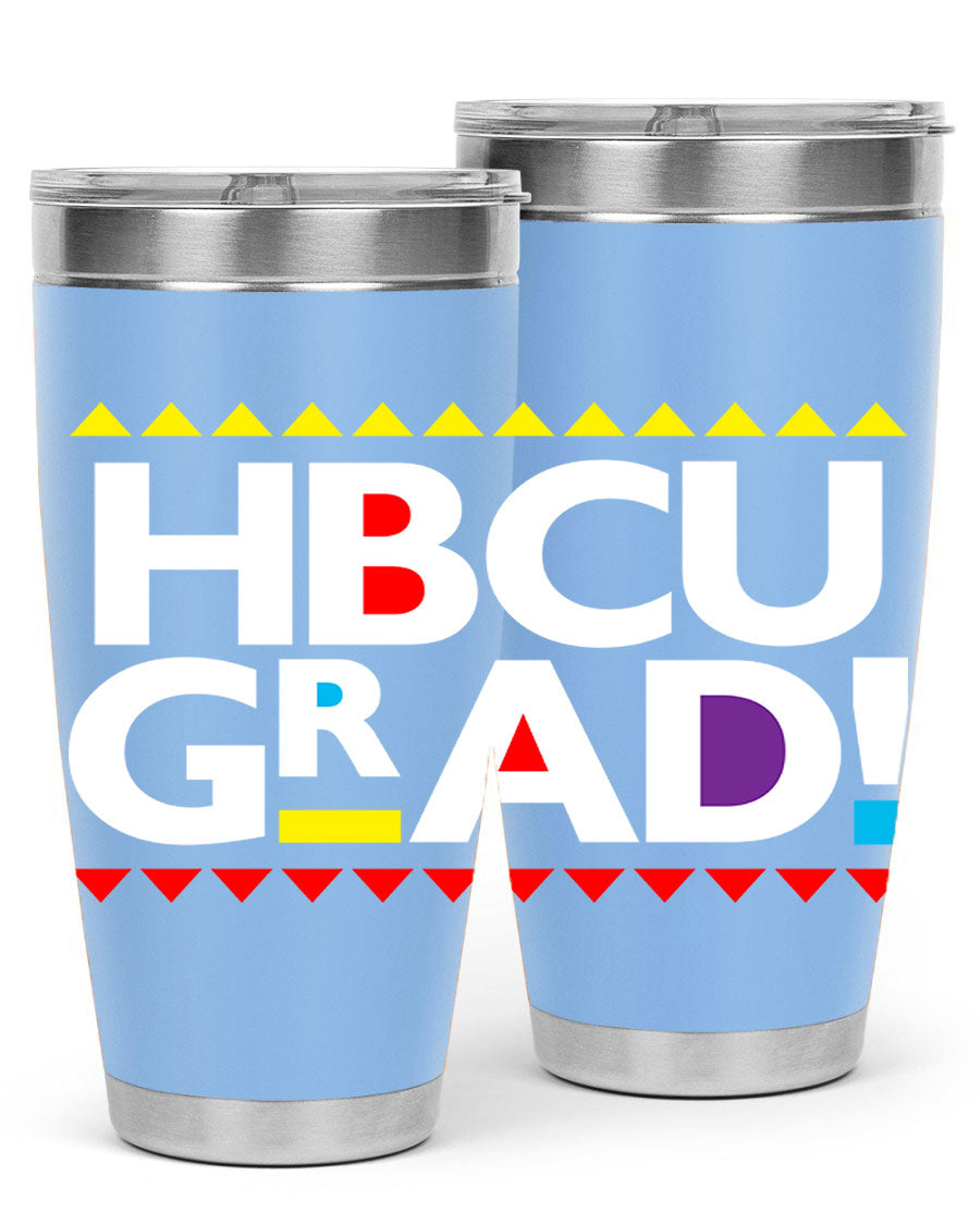 HBCU Grad Cotton Tank featuring bold black words and phrases, showcasing pride in HBCU education.