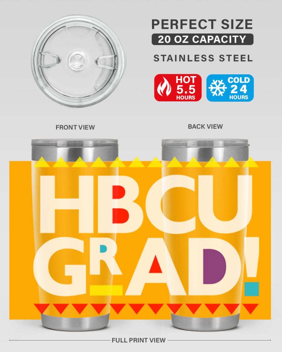 HBCU Grad Cotton Tank featuring bold black words and phrases, showcasing pride in HBCU education.