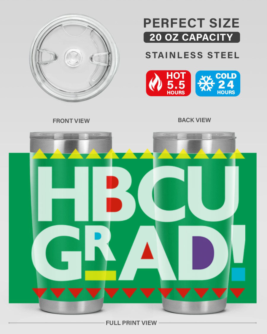 HBCU Grad Cotton Tank featuring bold black words and phrases, showcasing pride in HBCU education.