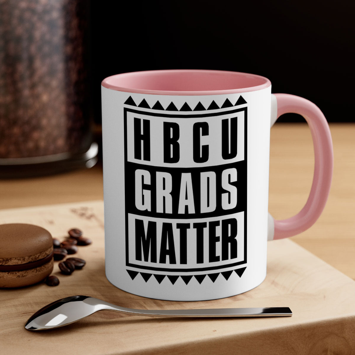HBCU Grads Matter 137# Mug with colored handle and glossy finish, available in multiple colors.
