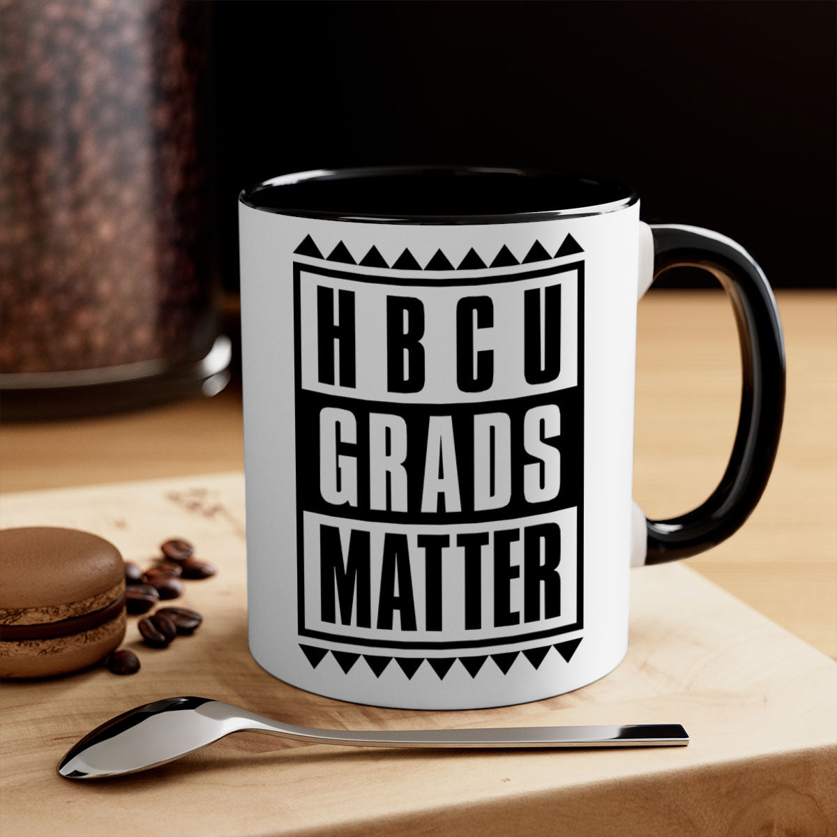 HBCU Grads Matter 137# Mug with colored handle and glossy finish, available in multiple colors.