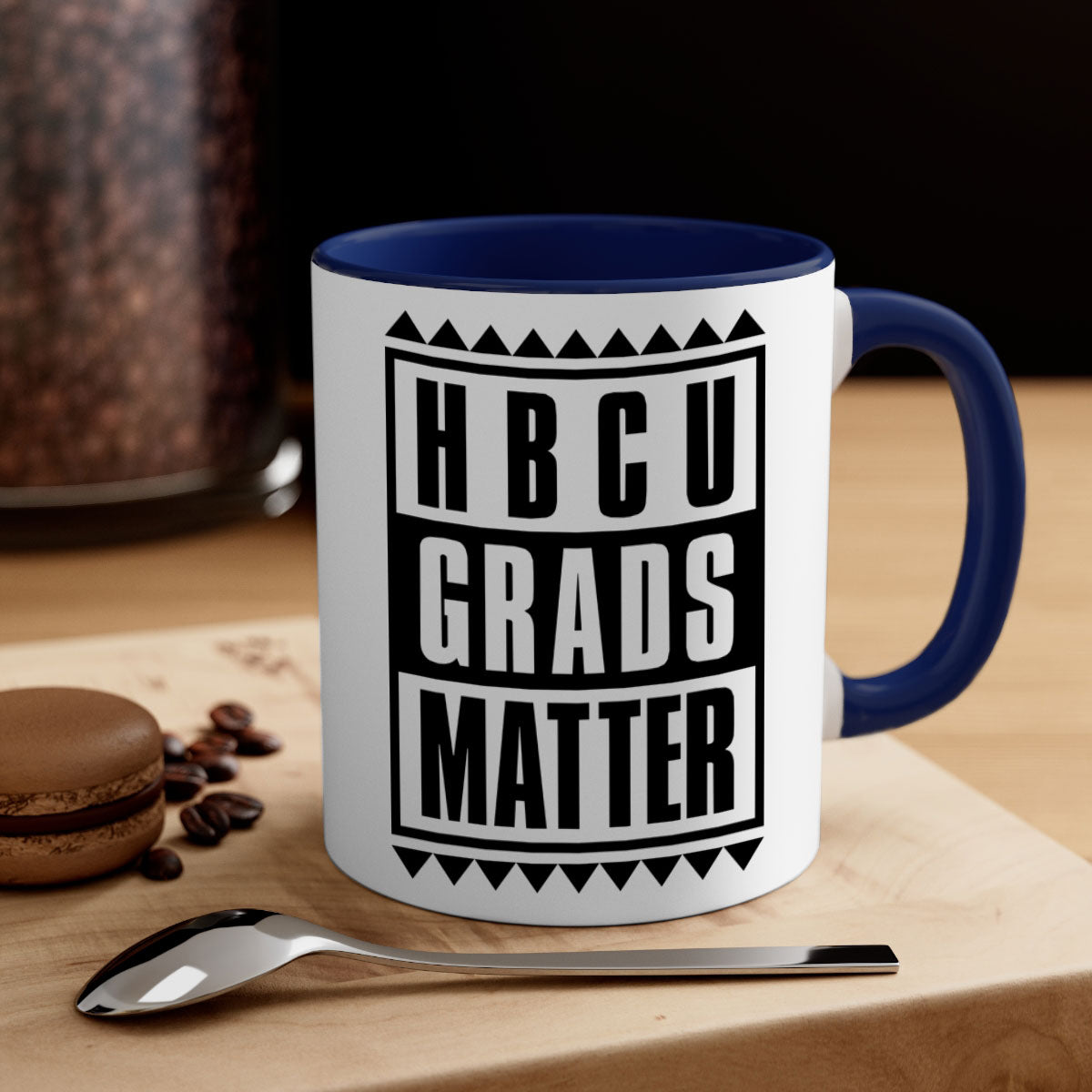 HBCU Grads Matter 137# Mug with colored handle and glossy finish, available in multiple colors.