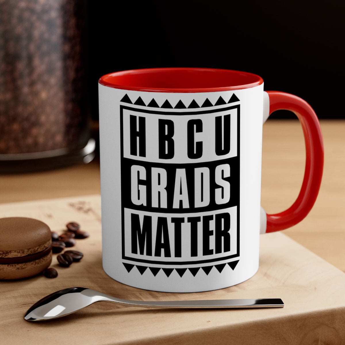 HBCU Grads Matter 137# Mug with colored handle and glossy finish, available in multiple colors.