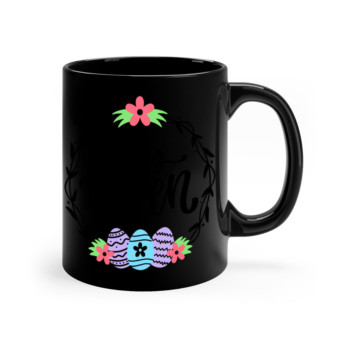 A stylish two-tone 'He is Risen' Easter mug with a glossy finish, featuring a colored handle and interior, available in multiple colors.