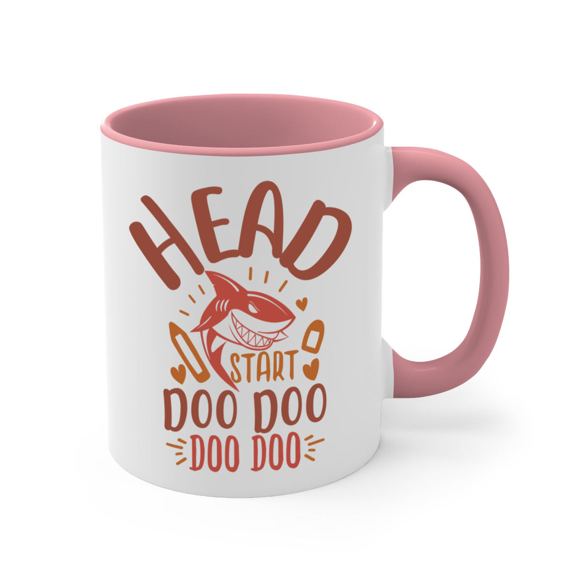 Head Start Doo Doo Mug with colorful handle and glossy finish, available in multiple colors and sizes.