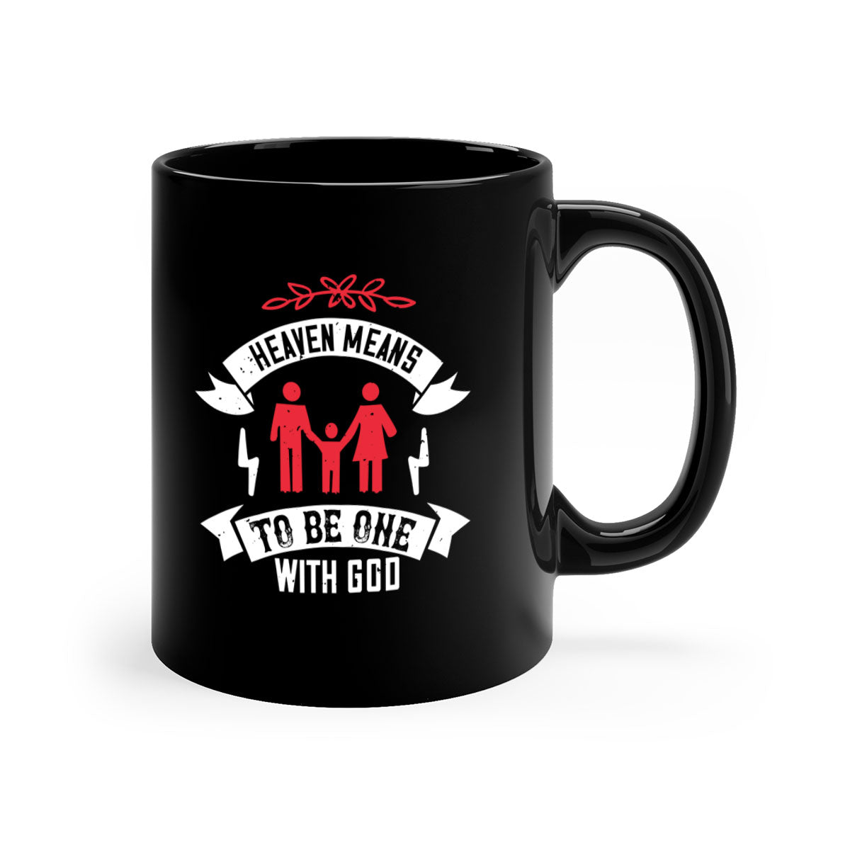 Heaven means to be one with God Style 37# Mug featuring a glossy finish and colorful handle, perfect for coffee and tea.