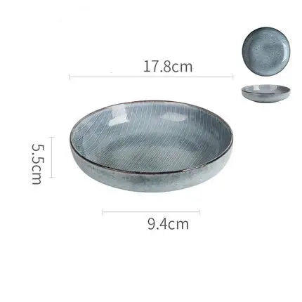 A beautifully handcrafted Naomi Bowl made from durable Jiarun porcelain, featuring a vibrant blue color and a lightweight design.