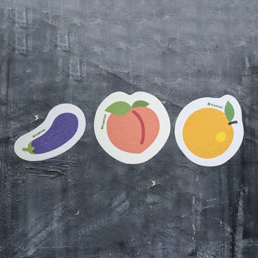 Peach Pop-up Sponge made from 100% vegetable cellulose, eco-friendly and compostable, ideal for kitchen cleaning.