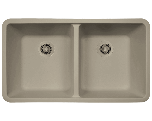 Double basin kitchen sink