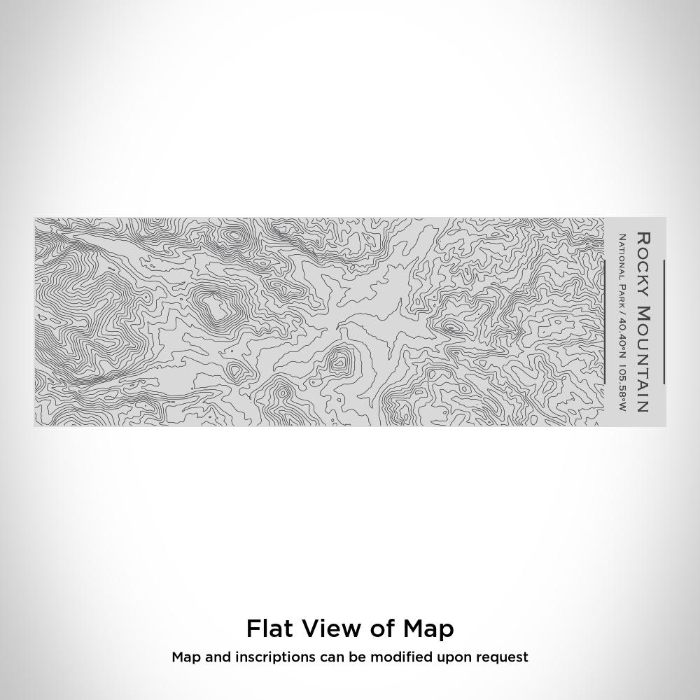 Custom engraved insulated cup featuring a detailed map of Rocky Mountain National Park, Colorado.