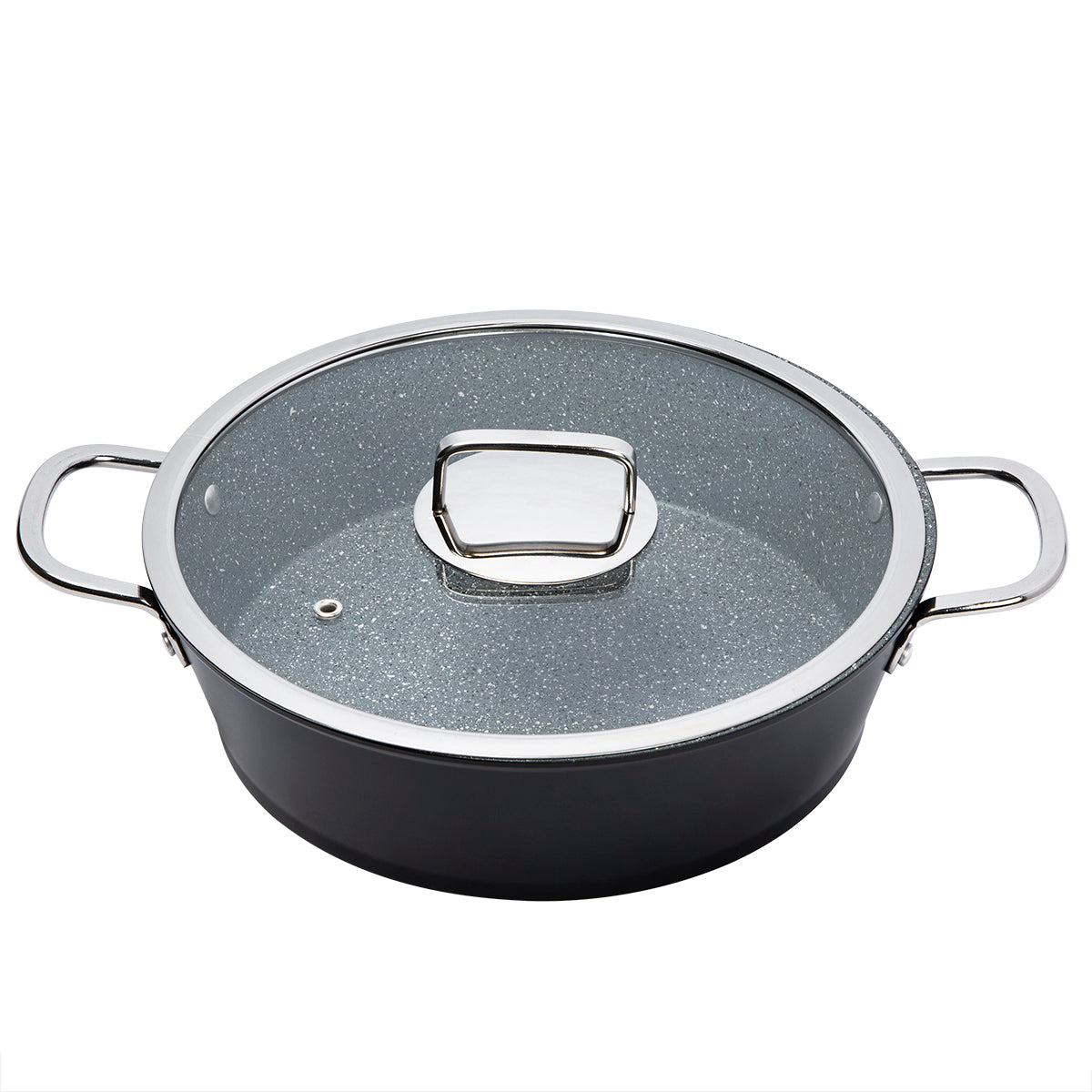 Serenk Excellence Collection Kochtopf, Ø 26 cm, 2,5 L aus hochwertigem Granit mit PTFE-Beschichtung, ideal für gesundes Kochen.