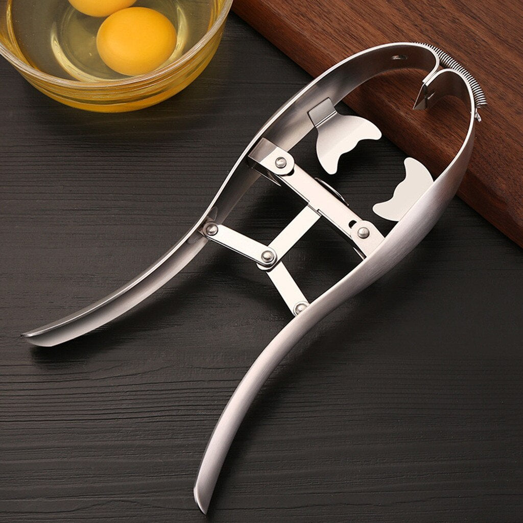 Stainless Steel Egg Scissors Eggshell Cutter Egg Opener with sharp blades and ergonomic design, ideal for cracking eggs cleanly.