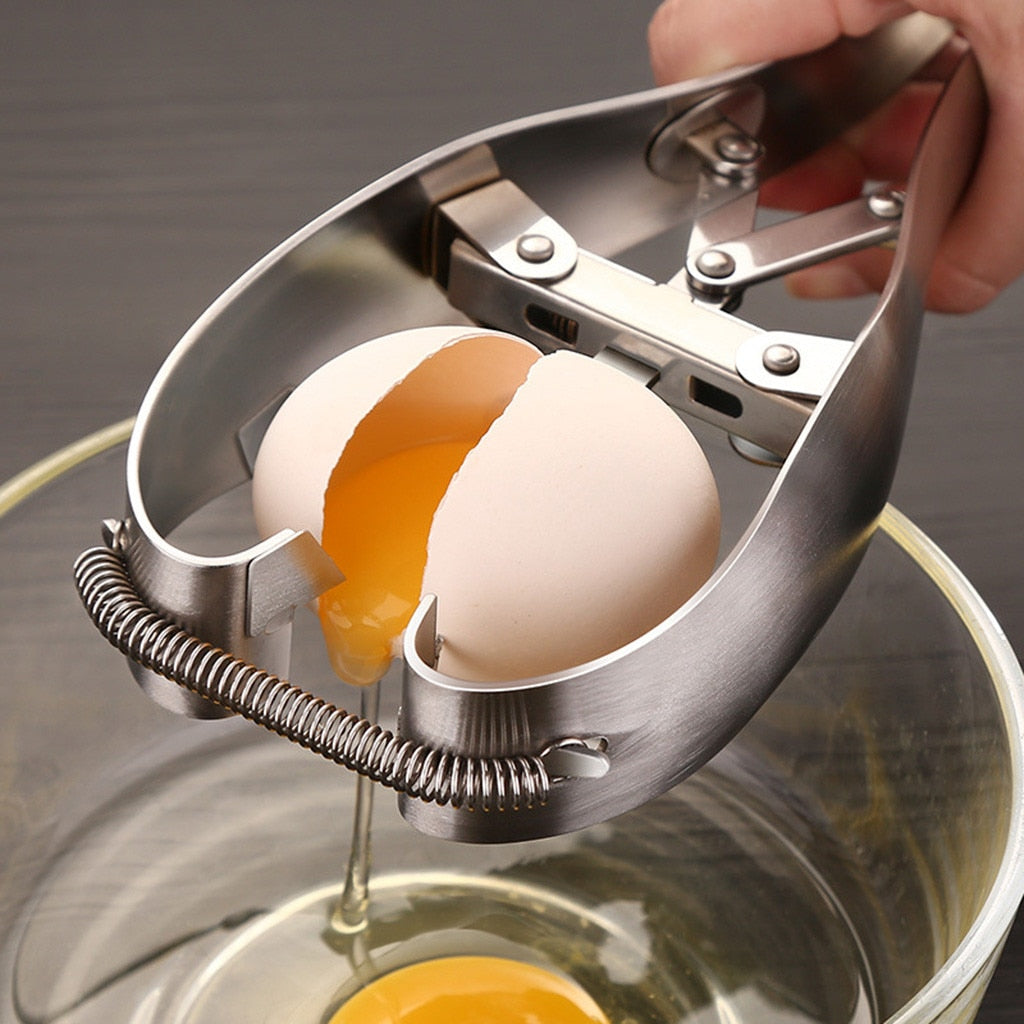 Stainless Steel Egg Scissors Eggshell Cutter Egg Opener with sharp blades and ergonomic design, ideal for cracking eggs cleanly.