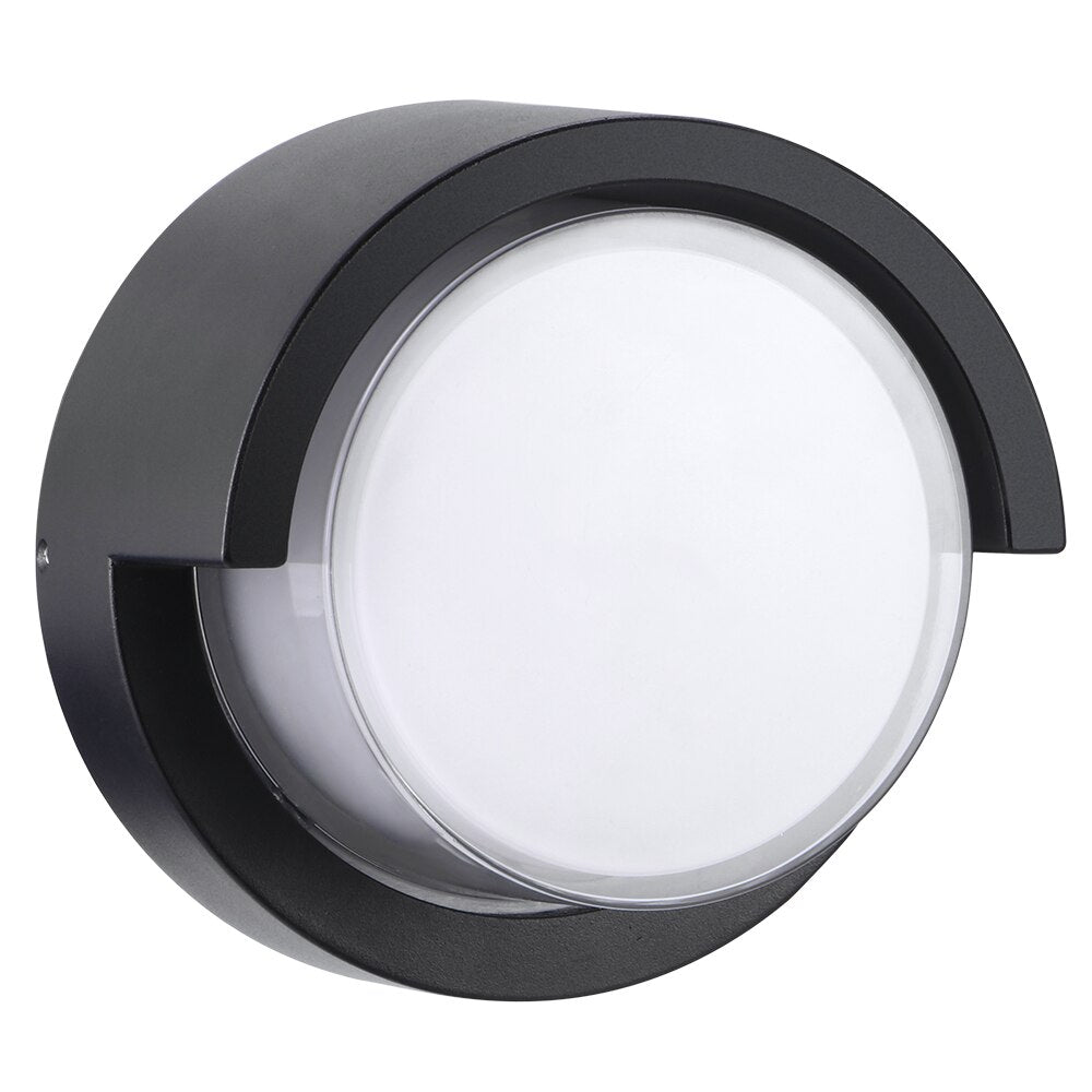 A stylish 12W Retro Outdoor Waterproof Wall Lamp showcasing its elegant design and durable aluminum body, perfect for outdoor lighting.