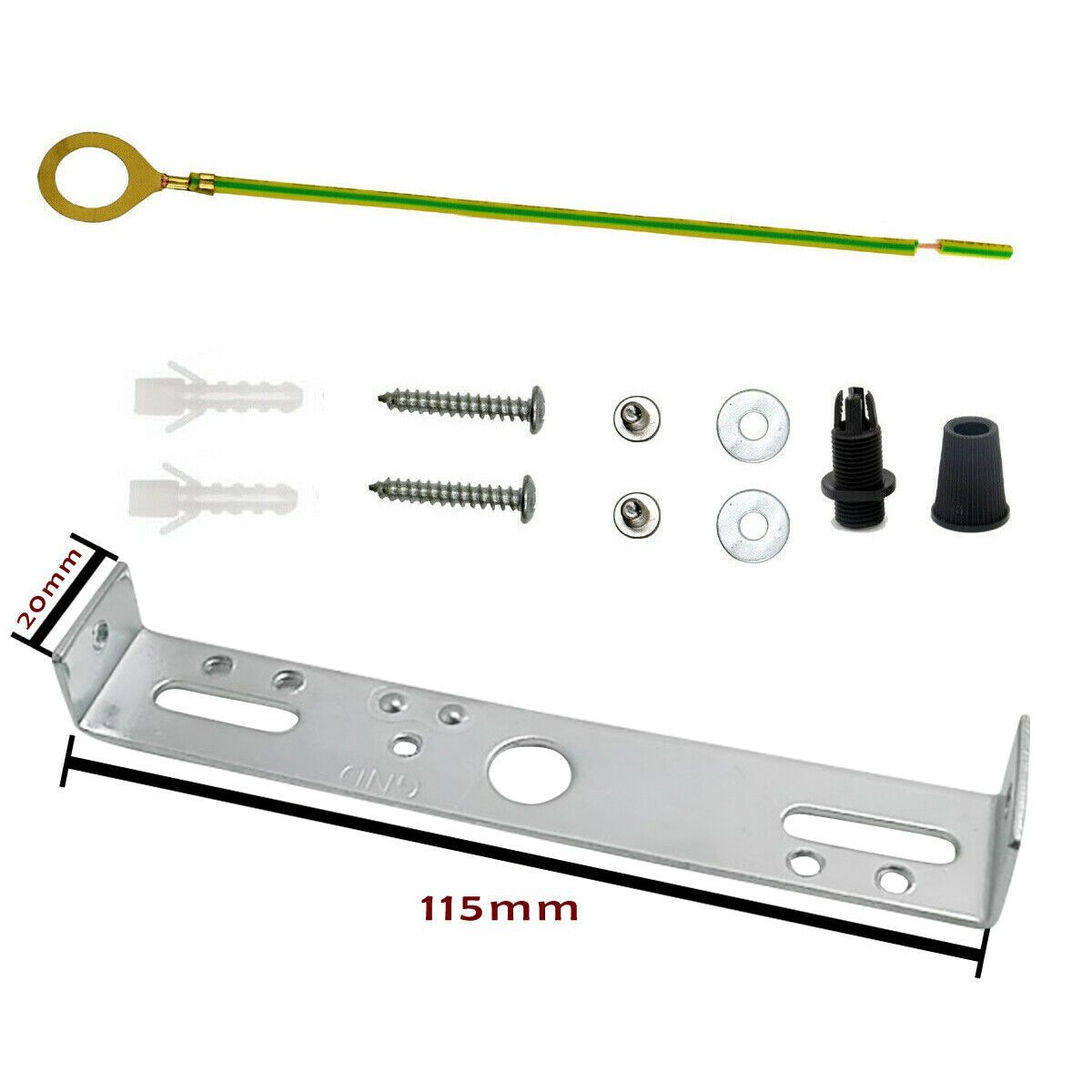 115mm ceiling plate bracket with light fitting, made of iron with a plating finish, designed for hanging chandeliers and light fixtures securely.