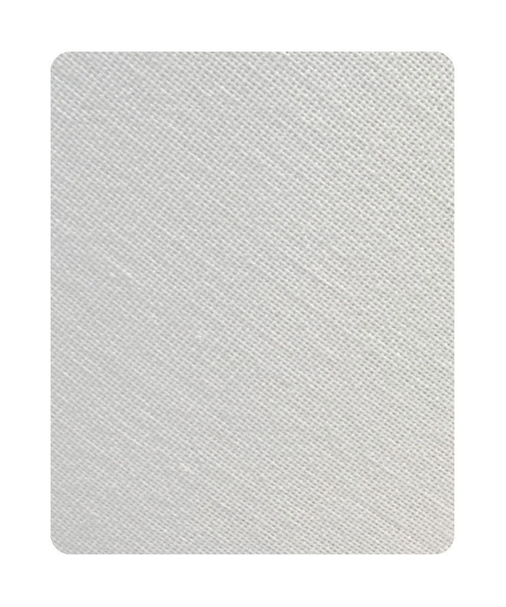 16-inch wide by 11-inch high rectangular drum lampshade made of softback white linen, featuring a spider fitter and durable brass and steel frame.