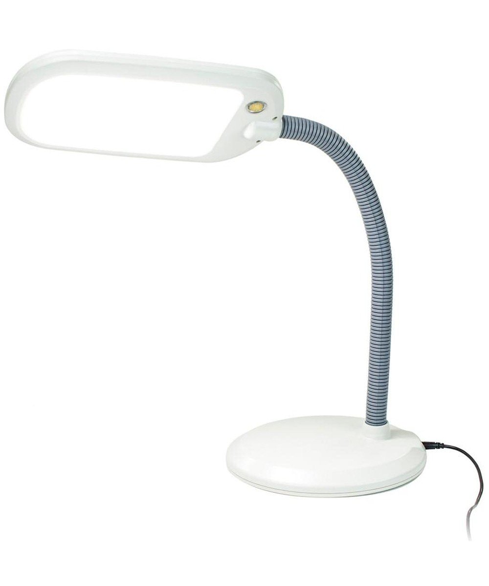 26-inch LED Bright Reader Desk Lamp in Grey with flexible gooseneck and sturdy base, designed for optimal reading and hobby illumination.