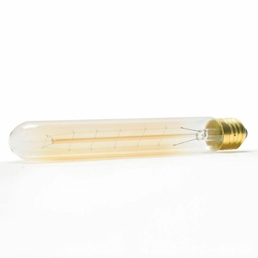 A pack of E27 Vintage Bulb Dimmable Light Bulbs, showcasing their tall Edison T185 design with a warm white glow.