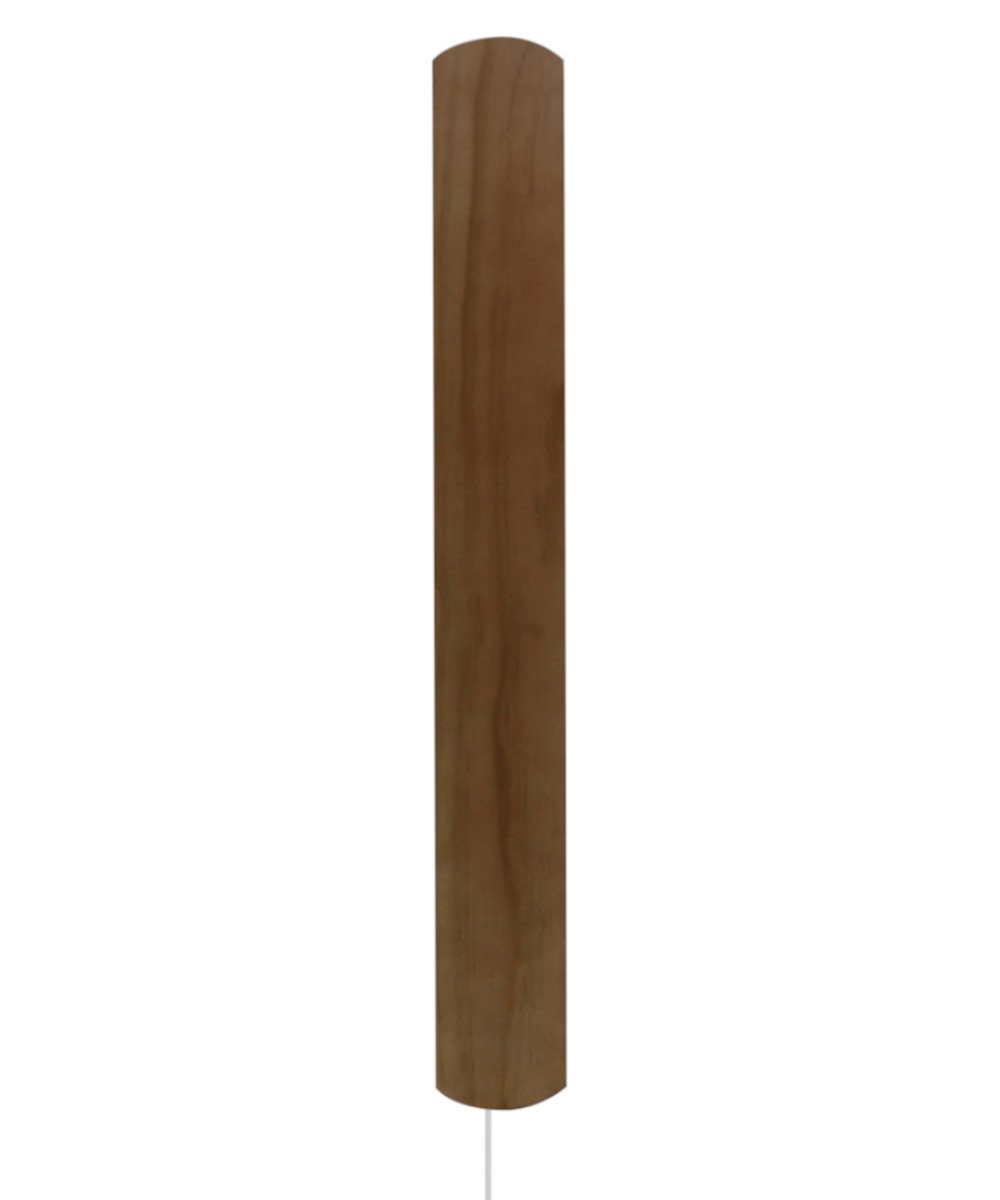 3-inch wide solid wood Hover Plank accent light, 24 inches tall, featuring a medium oak finish, designed for corner or wall installation with a dimmable LED.