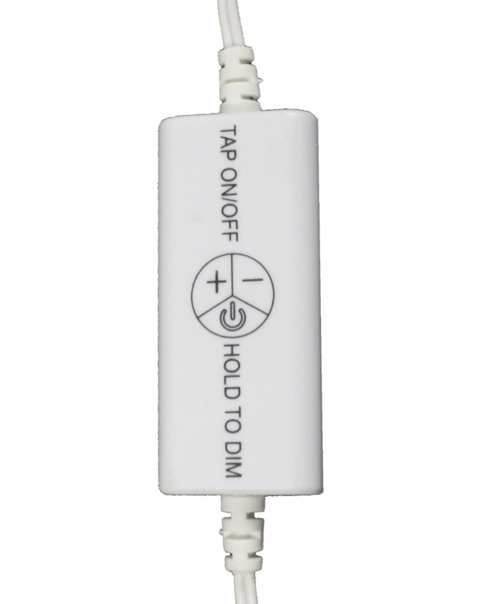 3-inch wide solid wood Hover Plank accent light, 24 inches tall, featuring a medium oak finish, designed for corner or wall installation with a dimmable LED.