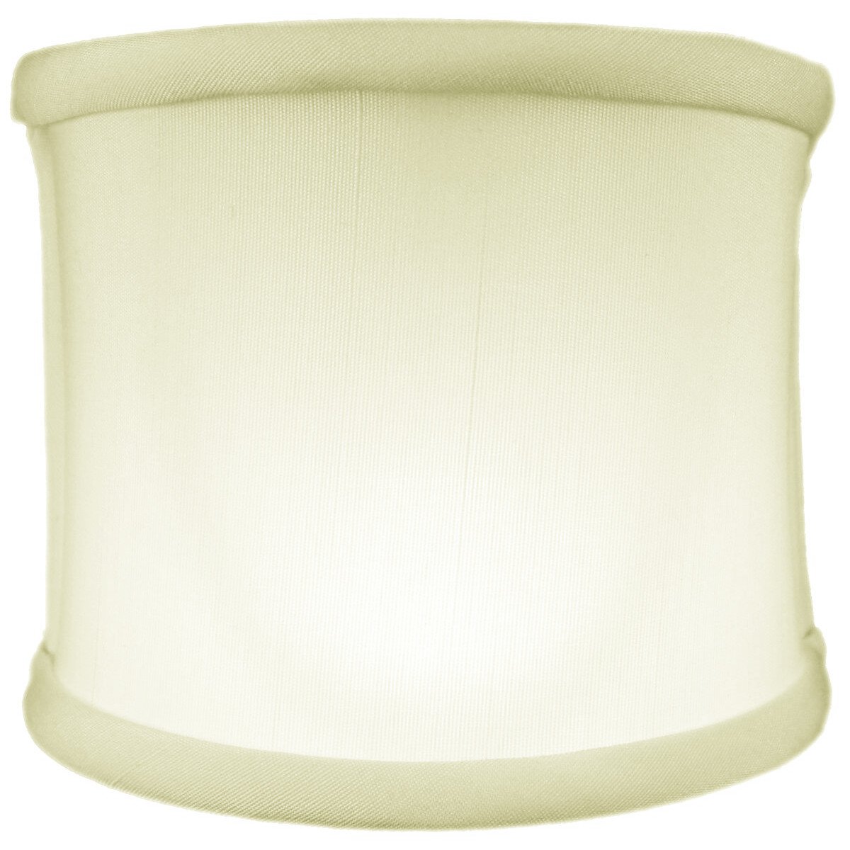 4-inch wide by 4-inch high clip-on sconce half-shell lampshade made of luxurious eggshell shantung fabric, featuring a sturdy brass and steel frame.