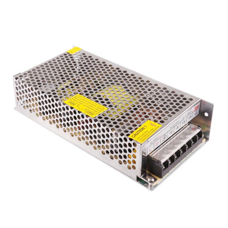 AC 100/240V to DC12V 120W Regulated Switching Power Supply Driver with specifications and safety features highlighted.