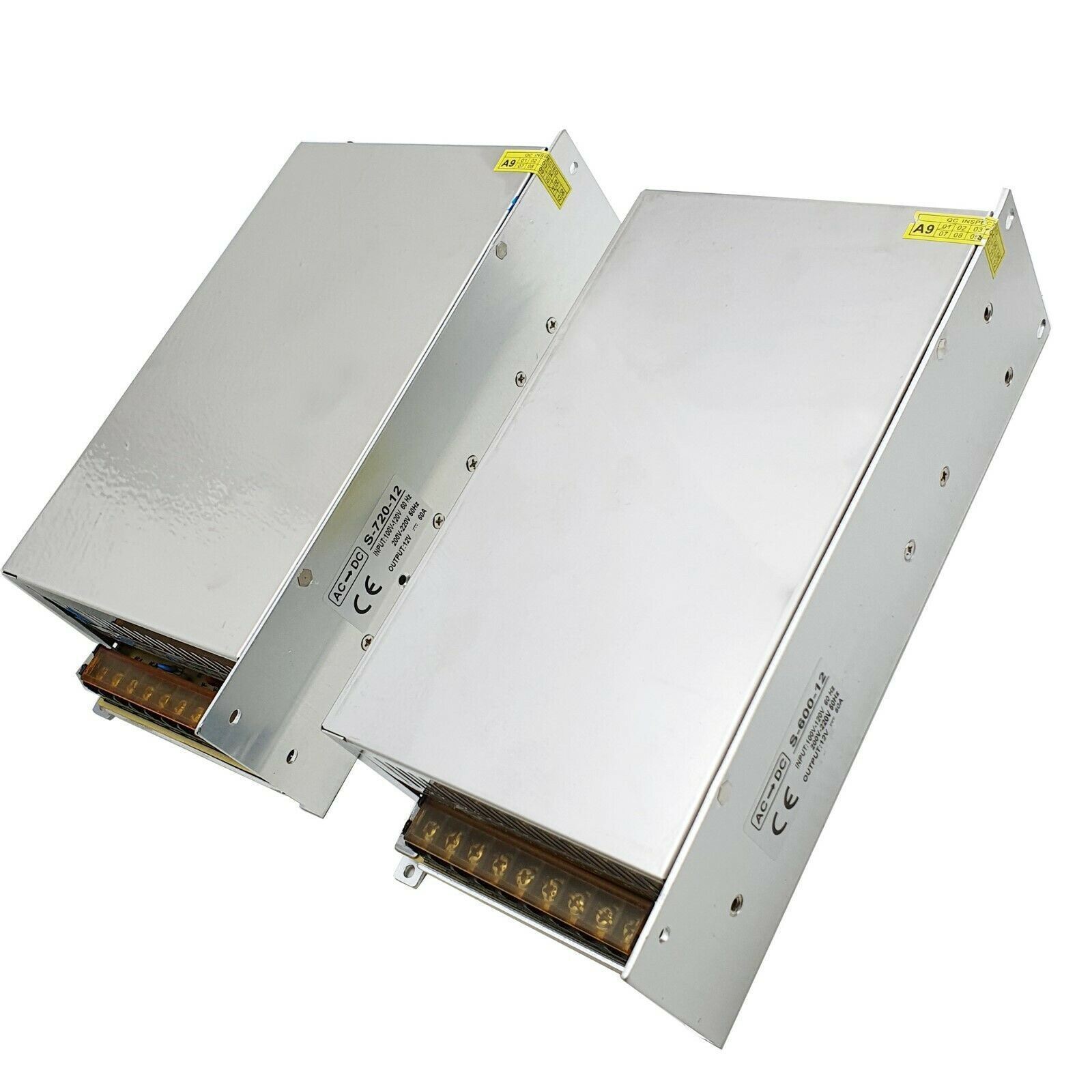 AC to DC 12V regulated switching power supply with cooling fan and safety features, ideal for LED applications.