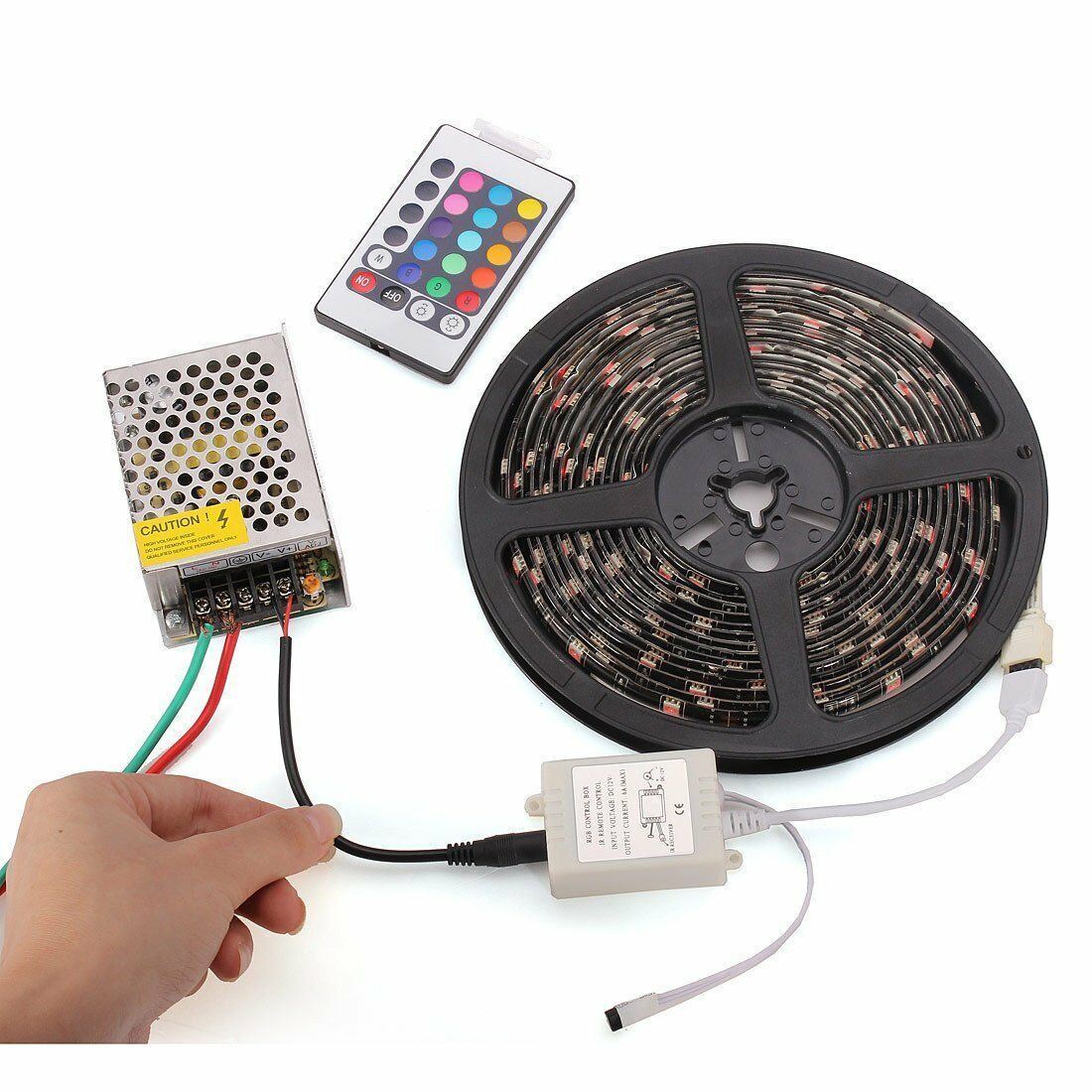 AC to DC 12V regulated switching power supply with cooling fan and safety features, ideal for LED applications.