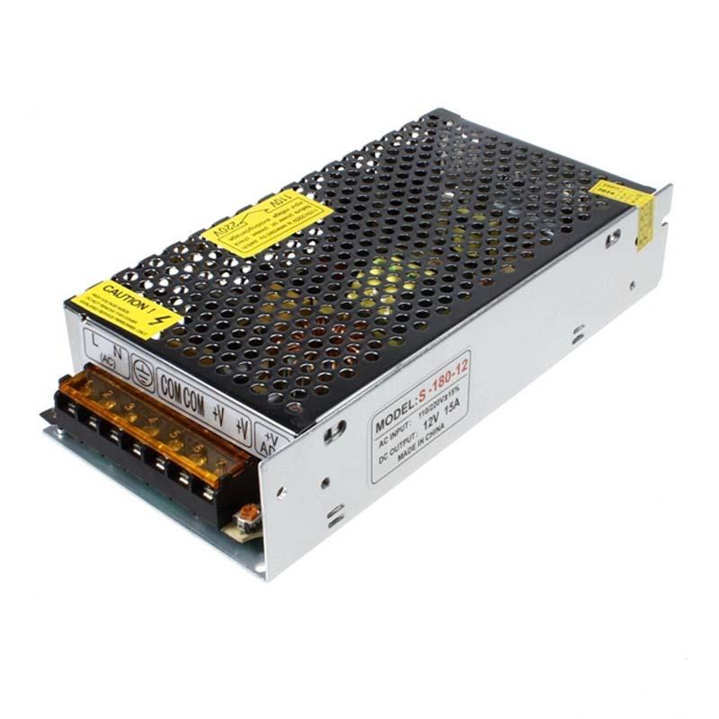 AC 100/240V to DC12V 180W Regulated Switching Power Supply Driver with specifications and safety certifications.