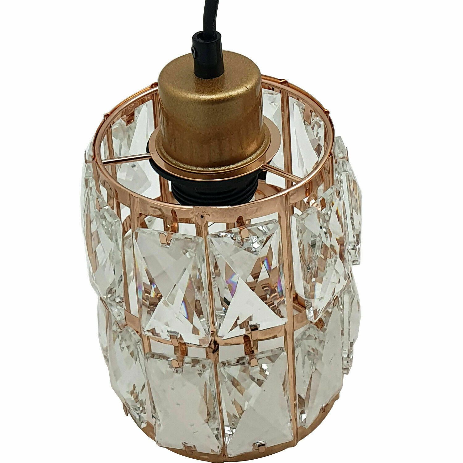 Acrylic Crystal Chandelier Style Ceiling Light with elegant design and three light shades, perfect for home and cafe decor.