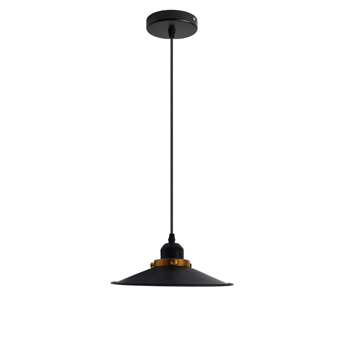 Adjustable Black Metal Ceiling Pendant Light with E27 base and stylish design, perfect for home and commercial use.