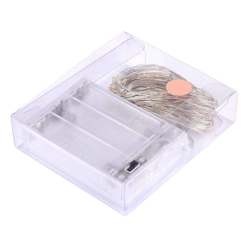 AMZER Fairy String Light featuring 50 LED lights on a flexible copper wire, designed for waterproof use and battery operation, ideal for decoration.