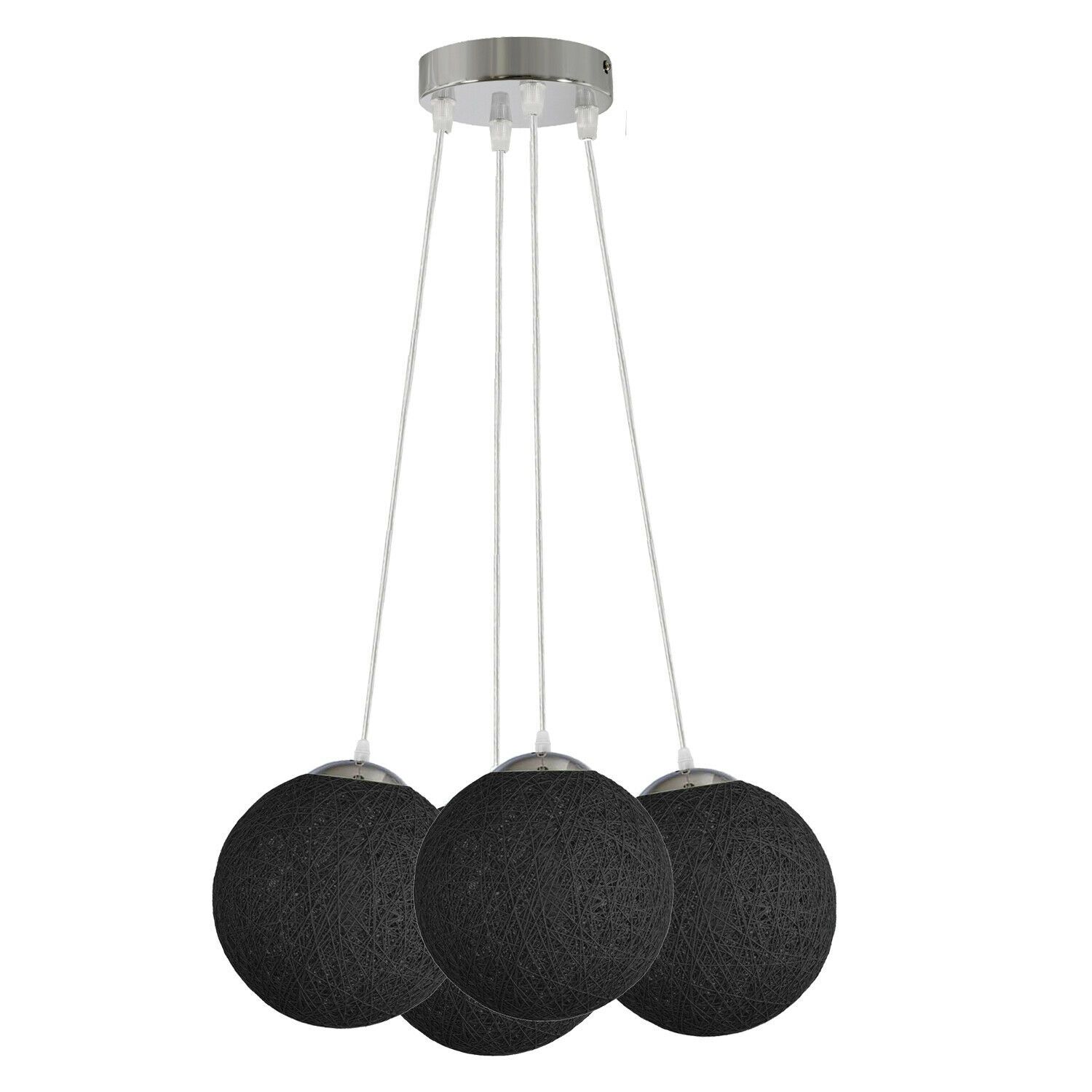 Black rattan wicker woven ball globe pendant lampshade with a stylish design, perfect for home and commercial use.
