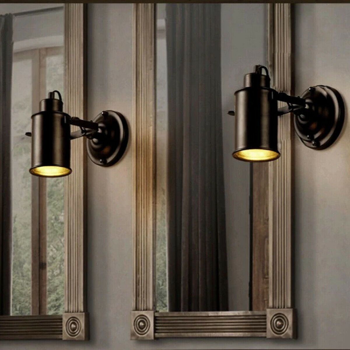 Black Vintage E27 Wall Sconce featuring industrial design and sturdy metal construction, perfect for modern and retro interiors.