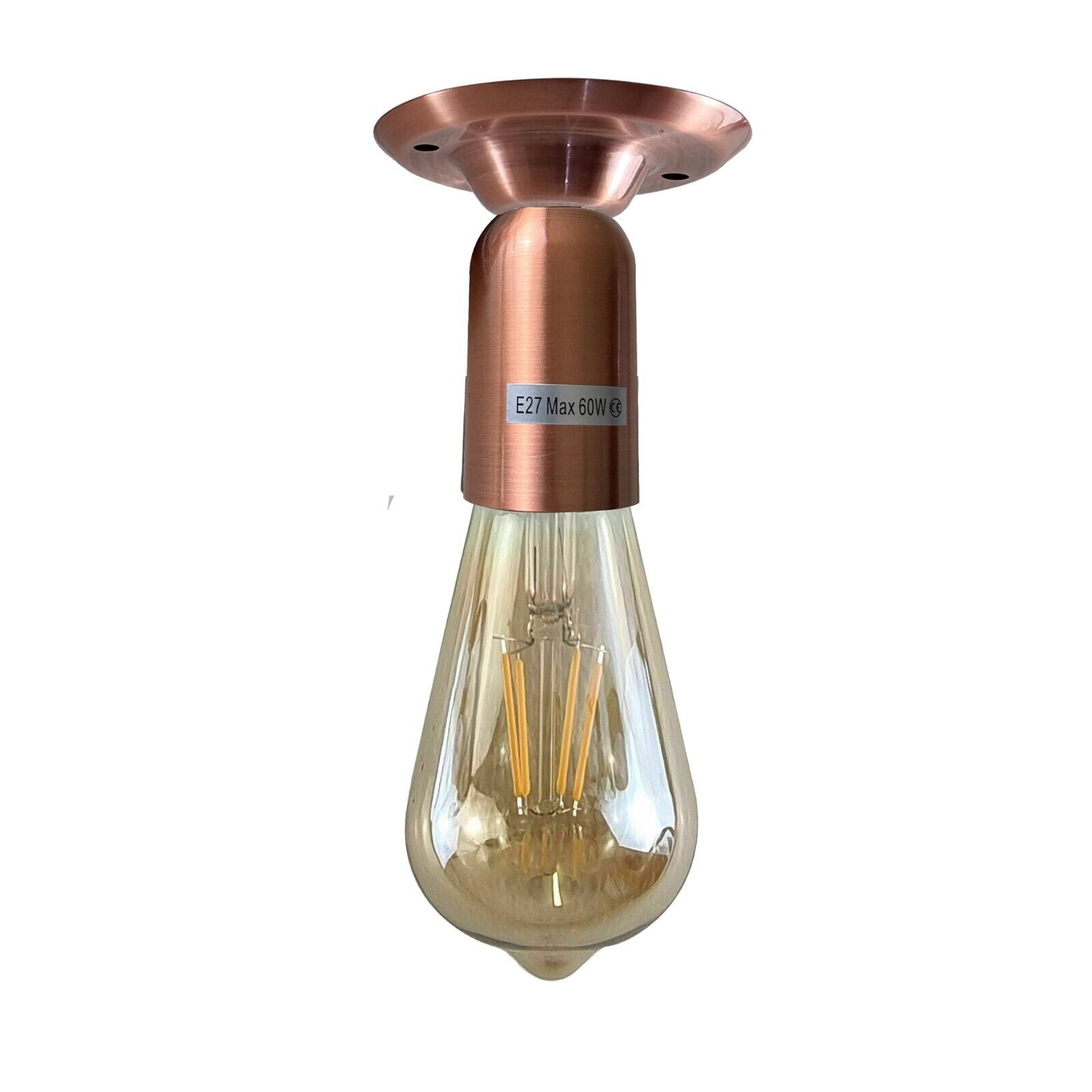 Brushed Brass spotlight with vintage light bulb holder, showcasing a stylish design suitable for various indoor settings.