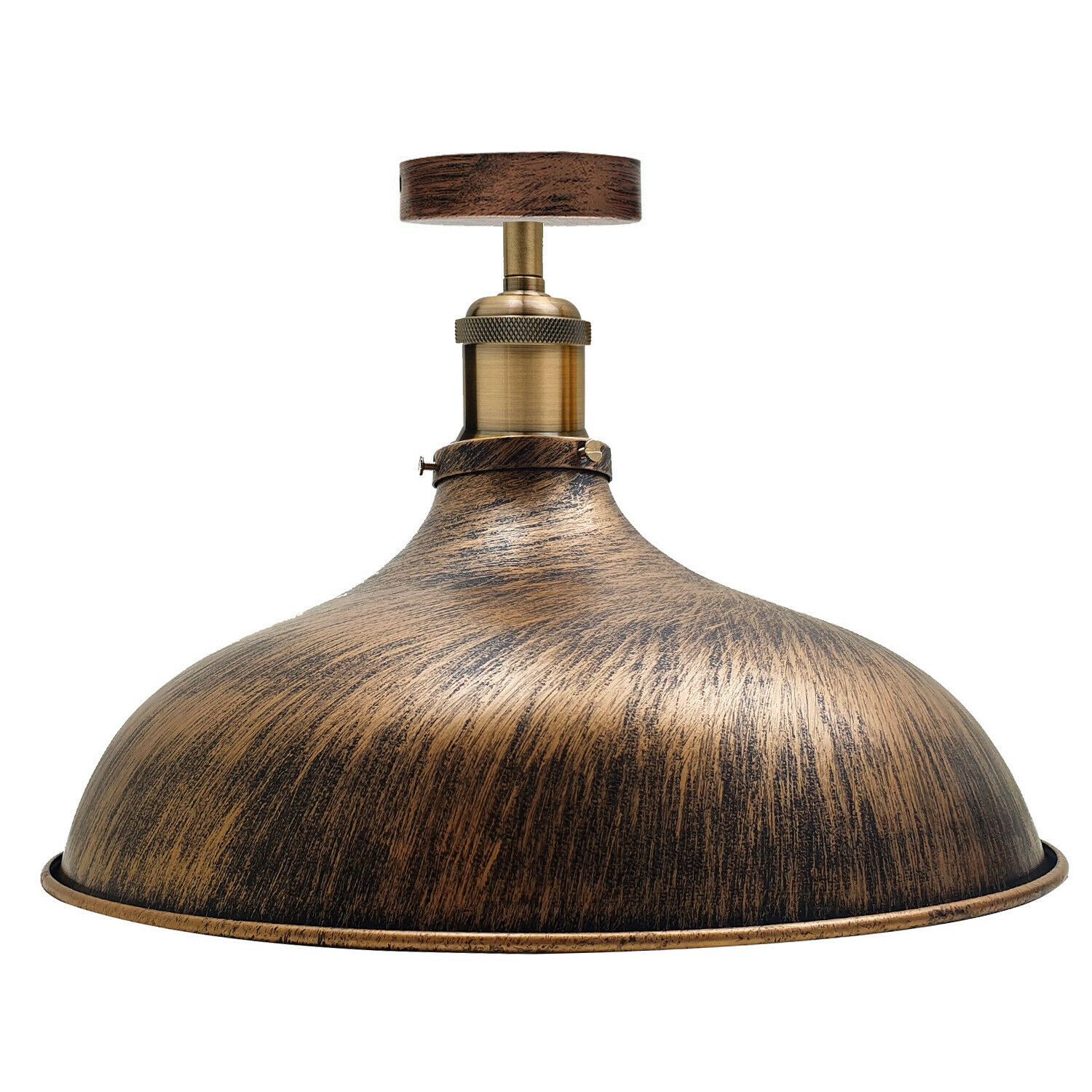 Brushed Copper Modern Mount Scone Flush Ceiling Light Shade showcasing its elegant design and metal finish.