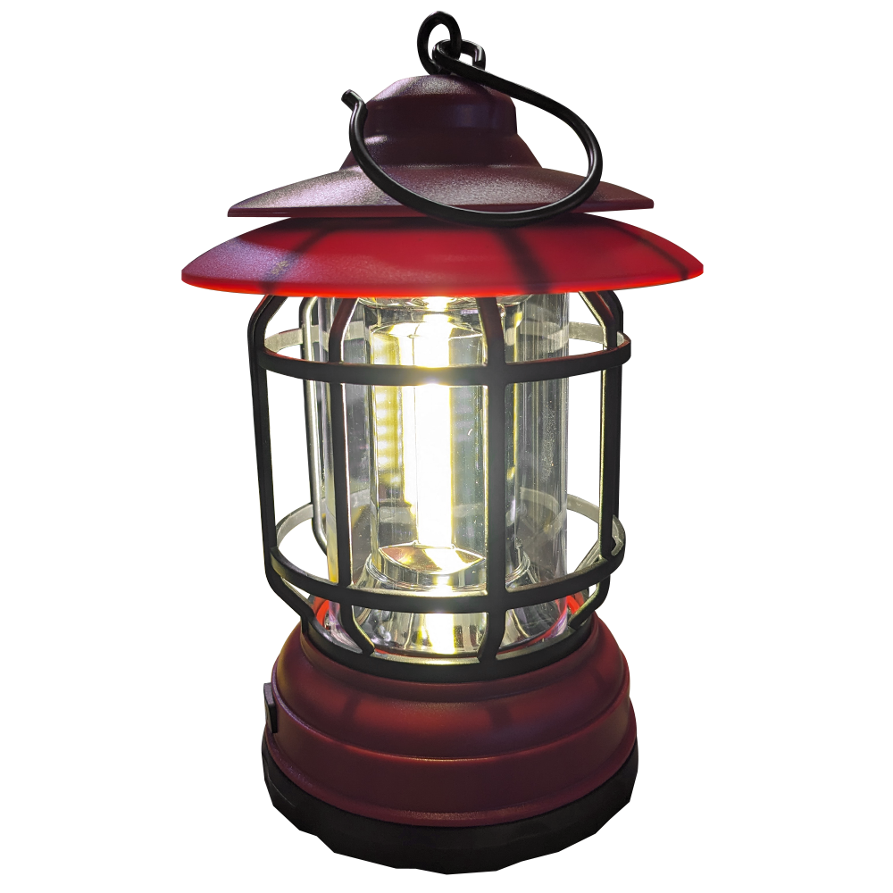 Camelion S245 260LM LED Lantern with classic design, showcasing its handle and 360-degree illumination feature.