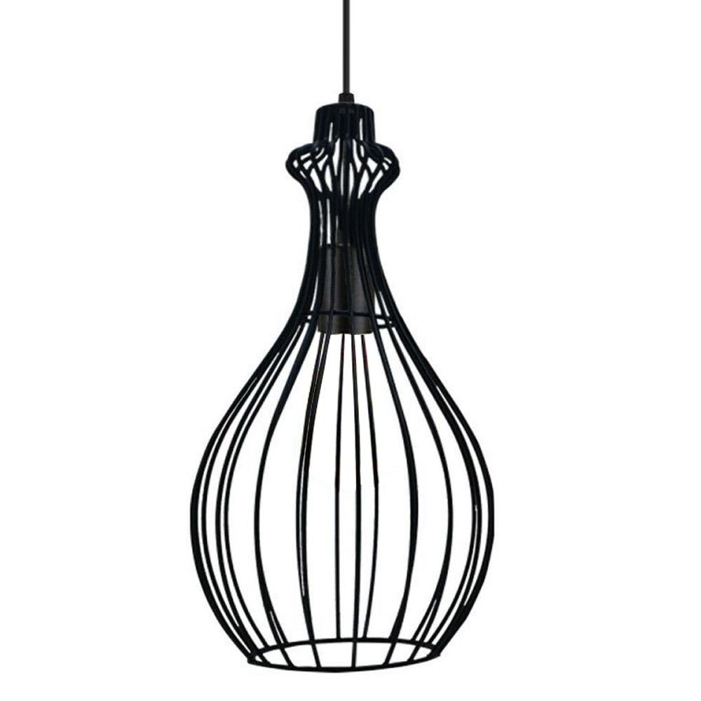 Industrial retro vintage black ceiling pendant light with perforated design, showcasing an elegant and stylish look for home decor.