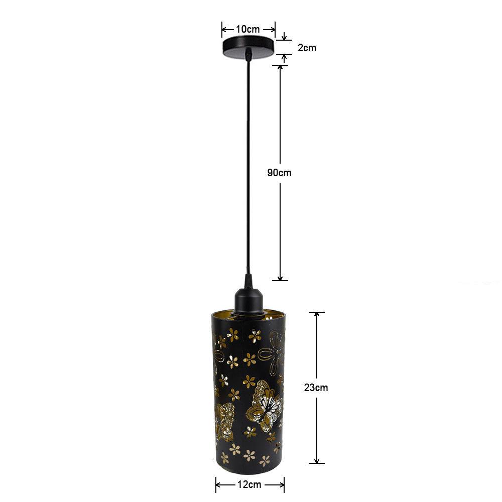 Modern black ceiling pendant lamp with butterfly design shade, showcasing elegant lighting for contemporary interiors.